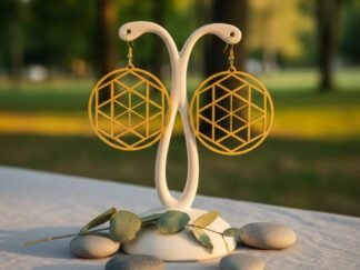 Boucles d'oreilles créoles "Fleur de vie"