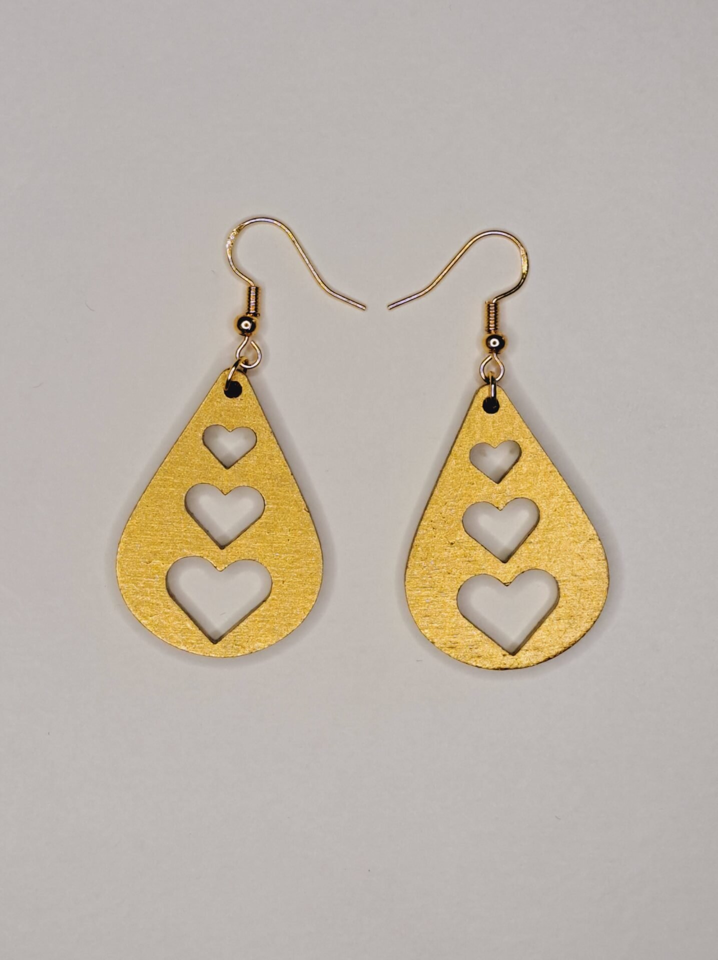 Boucles d'Oreilles pendantes "Triple Hearts"