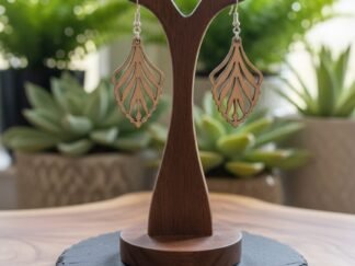 Boucles d'oreilles pendantes en bois "Leave"